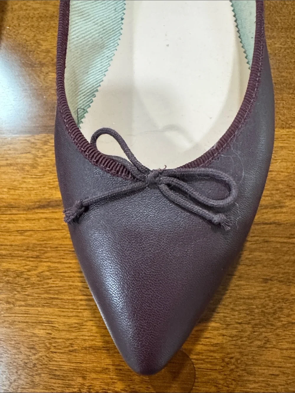 J CREW BURGUNDY S 9 BALLET FLATS POINTED TOE